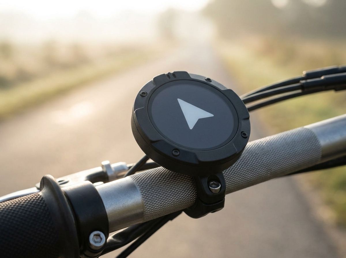 Gros plan sur la face ronde et la flèche directionnelle du Beeline Moto II