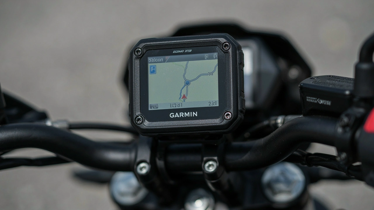 GPS Garmin zūmo XT3 4,7 pouces fixé sur le guidon en col de montagne