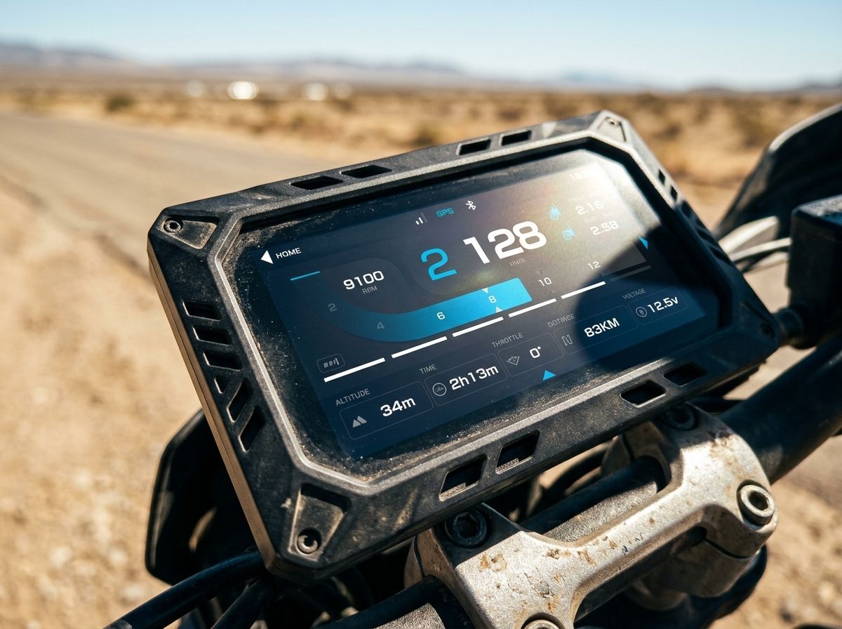 Écran de l'AIO-6 LTE 4G lisible malgré le soleil direct, vue rapprochée